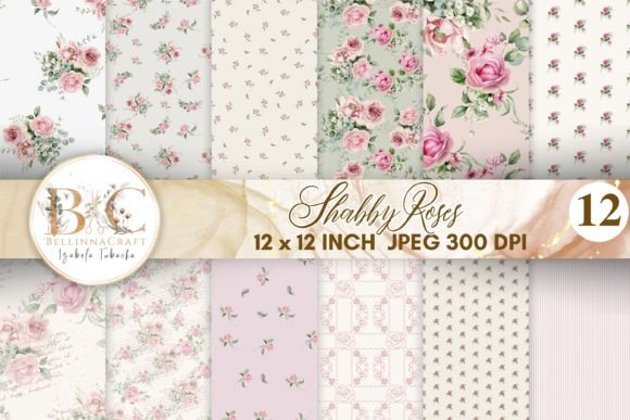 Download Shabby Chic Rose Pink Digital Paper - Shabby Collection