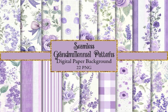 Download Grandmillennial Seamless Patterns - Seamless pattern Collection