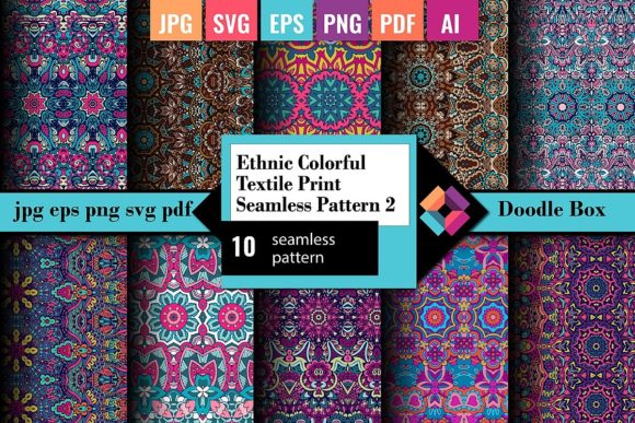 Download Ethnic Textile Print Seamless Pattern 2 - Seamless pattern Collection