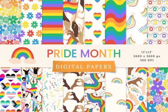 Download Pride Month LGBTQ Seamless Patterns - Seamless pattern Collection