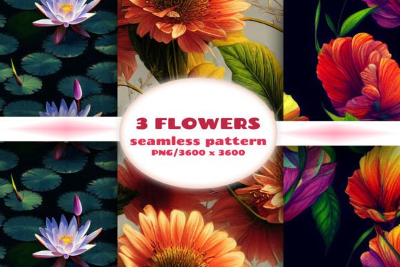 Download Seamless Patterns with Flowers - Seamless pattern Collection