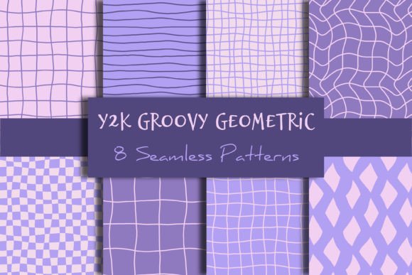Download Y2k Groovy Geometric Seamless Patterns - Seamless pattern Collection