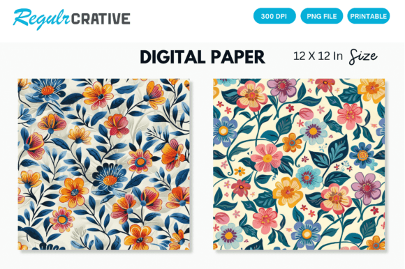 Download Watercolor Boho Floral Seamless Pattern - Seamless pattern Collection