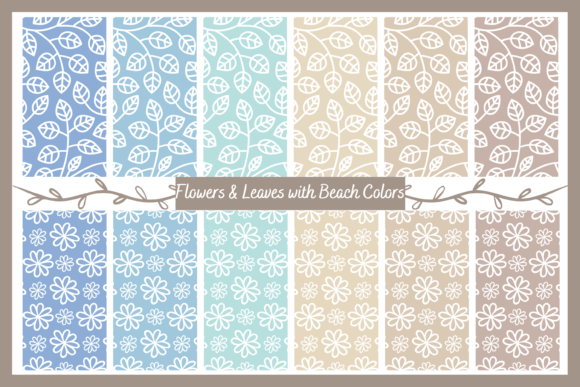 Download Seamless Flowers and Leaves Patterns - Leaves Collection