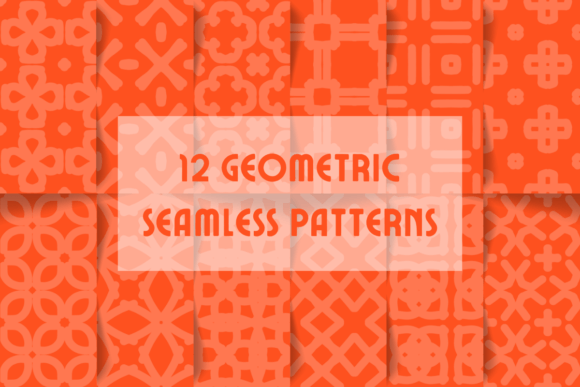 Download Orange Geometric Seamless Patterns - Seamless pattern Collection