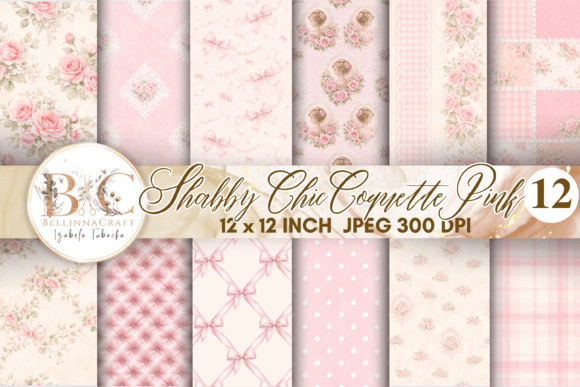 Download Shabby Chic Coquette Pink Digital Paper - Shabby Collection