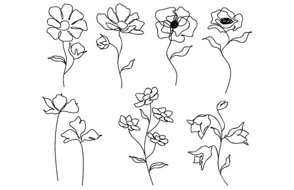 Download Collection of Hand Drawn Flowers - Premium Resources