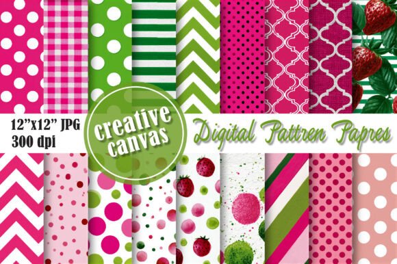 Download Pink &amp; Green Polka Dot Seamless Patterns - Seamless pattern Collection