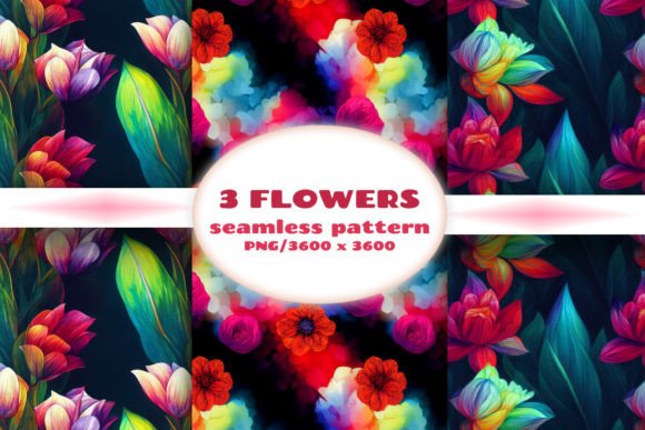 Download Seamless Patterns with Flowers - Seamless pattern Collection
