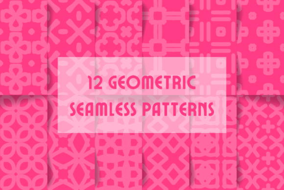 Download Pink Geometric Seamless Patterns - Seamless pattern Collection