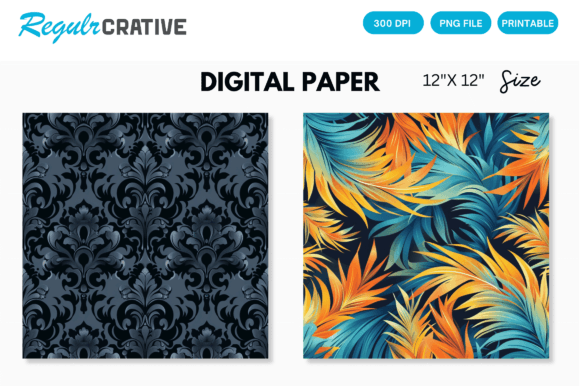 Download Seamless Pattern Digital Paper - Seamless pattern Collection
