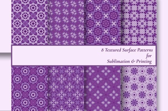 Download 8 Purple Geometric Seamless Patterns - Seamless pattern Collection