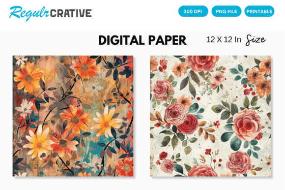 Download Watercolor Boho Floral Seamless Pattern - Seamless pattern Collection