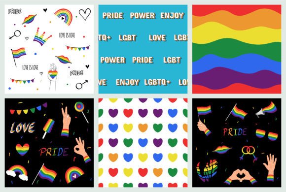 Download Lgbt Pride Month Seamless Pattern Design - Seamless pattern Collection