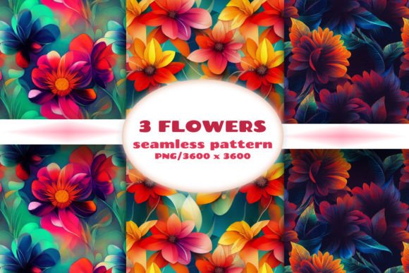 Download Seamless Patterns with Flowers - Seamless pattern Collection