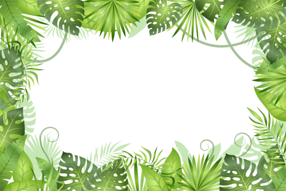 Download Jungle Background. Tropical Leaves Frame - Leaves Collection