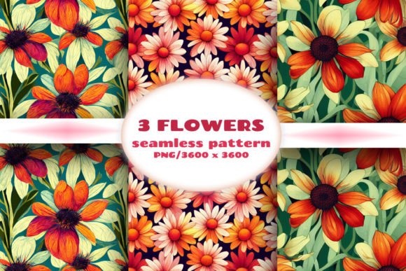 Download Seamless Patterns with Flowers - Seamless pattern Collection