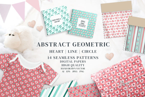 Download 14 Abstract Geometric Seamless Patterns. - Seamless pattern Collection