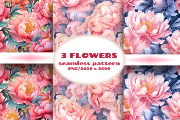 Download Seamless Patterns with Flowers - Seamless pattern Collection