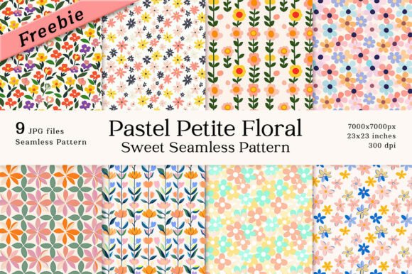 Download Freebie Floral Pastel Seamless Pattern - Seamless pattern Collection