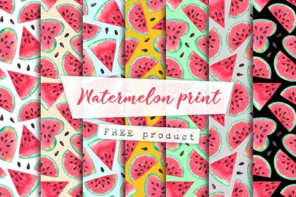 Download FREE Watermelon Seamless Pattern - Seamless pattern Collection