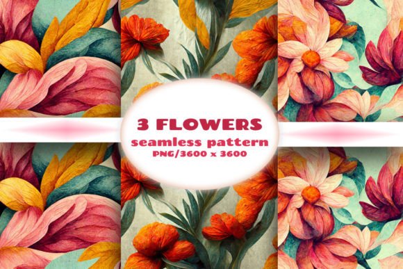Download Seamless Patterns with Flowers - Seamless pattern Collection