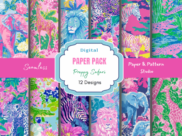 Download Preppy Safari Seamless Pattern - Seamless pattern Collection