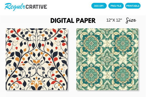 Download Seamless Pattern Digital Paper - Seamless pattern Collection