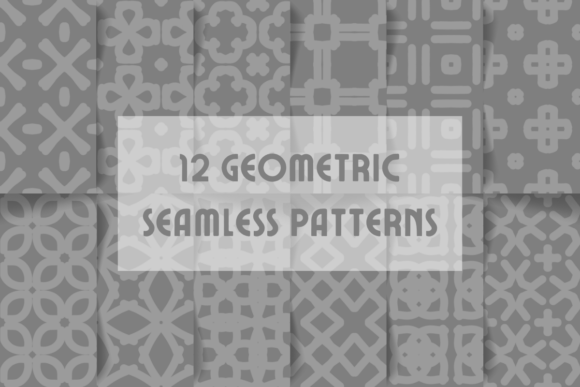 Download Gray Geometric Seamless Patterns - Seamless pattern Collection