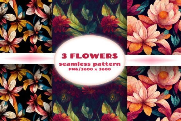 Download Seamless Patterns with Flowers - Seamless pattern Collection