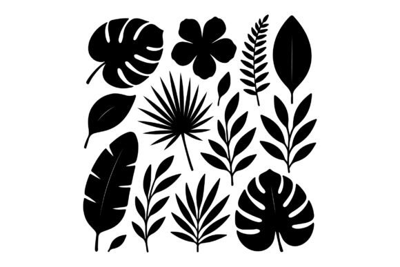 Download Jungle SVG - Tropical Floral Leaves - Leaves Collection