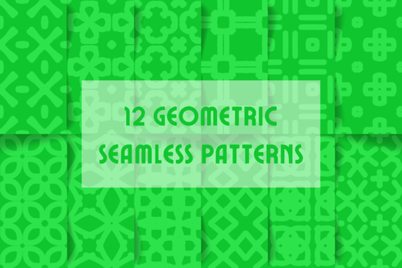 Download Green Geometric Seamless Patterns - Seamless pattern Collection