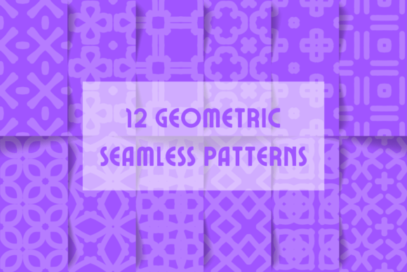 Download Purple Geometric Seamless Patterns - Seamless pattern Collection