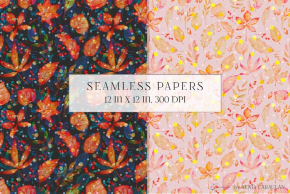Download Autumn Seamless Patterns - Seamless pattern Collection