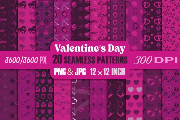 Download Seamless Pattern Valentine's Day - Seamless pattern Collection