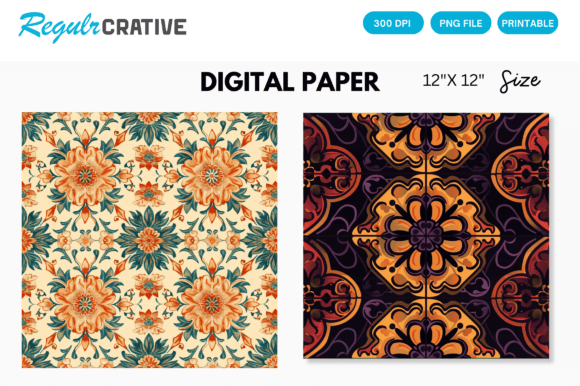 Download Seamless Pattern Digital Paper - Seamless pattern Collection