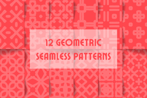 Download Red Geometric Seamless Patterns - Seamless pattern Collection
