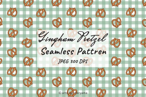 Download Green Gingham Pretzel Seamless Pattern - Seamless pattern Collection
