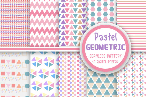 Download Pastel Geometric Seamless Pattern - Seamless pattern Collection