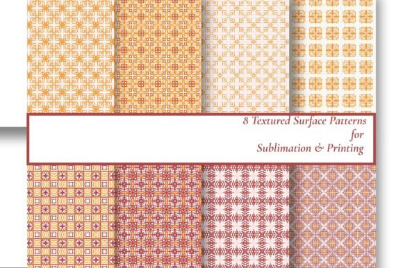 Download 8 Warm Retro Geometric Seamless Patterns - Seamless pattern Collection